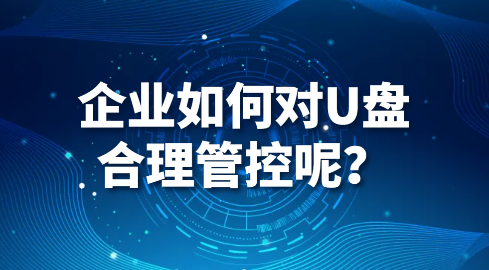 企业如何对U盘合理管控呢？（企业如何对U盘管控）(图1)