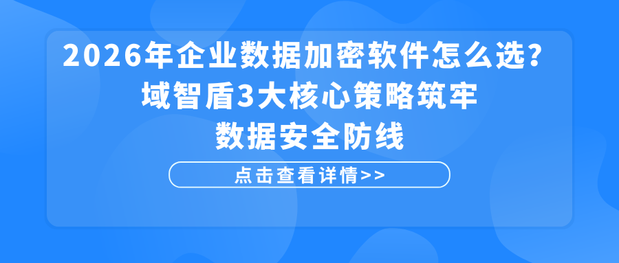 2026年企业数据加密软件怎么选？域智盾3大核心策略筑牢数据安全防线(图1)
